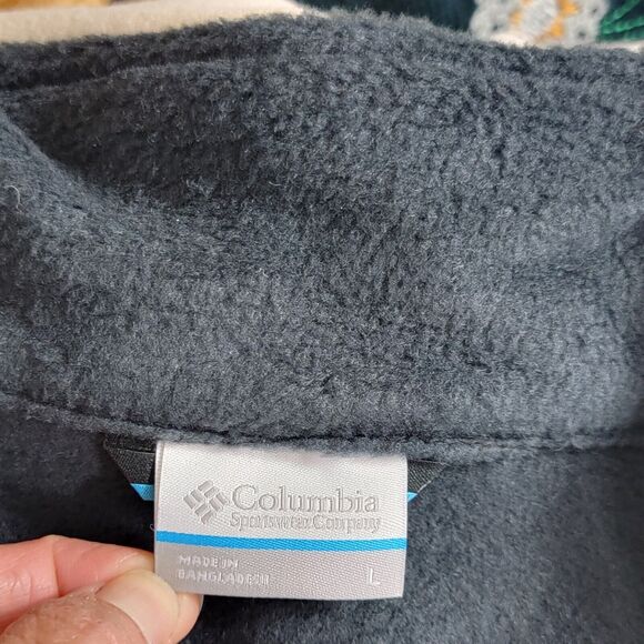 Columbia Vest Mens Large Gray Steens Mountain Fleece Full Zip Sleeveless - Picture 10 of 13